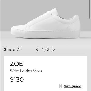 VAGABOND Zoe White Leather Sneakers